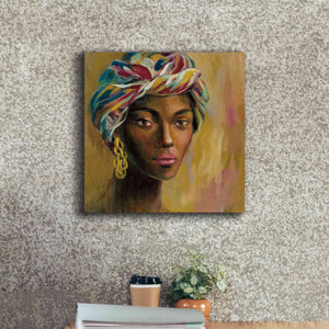 'African Face I' by Silvia Vassileva, Canvas Wall Art,18 x 18