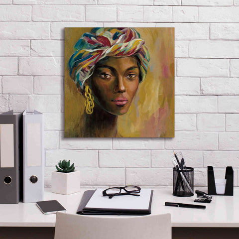 Image of 'African Face I' by Silvia Vassileva, Canvas Wall Art,18 x 18