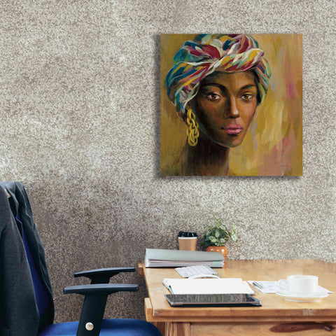 Image of 'African Face I' by Silvia Vassileva, Canvas Wall Art,26 x 26