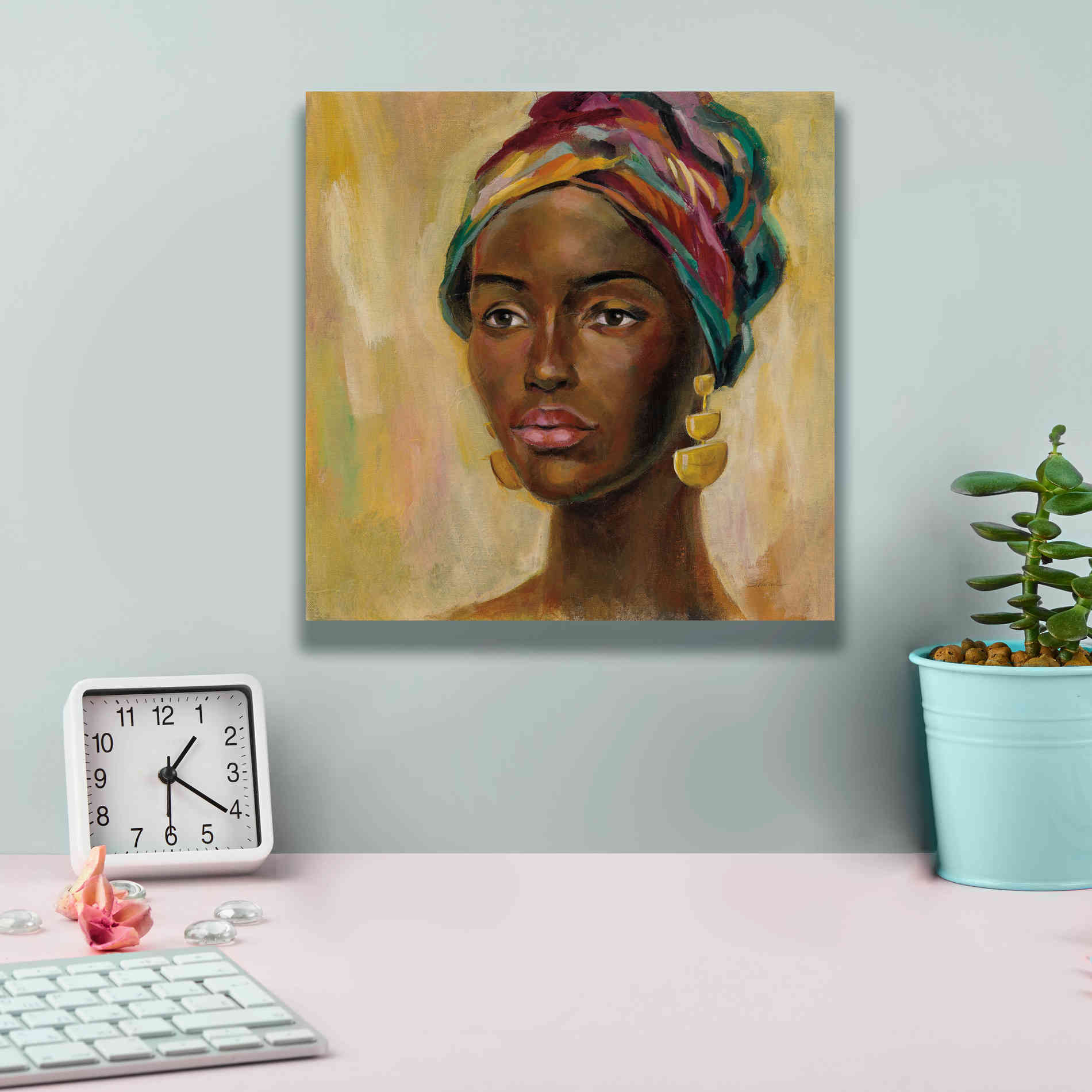 'African Face II' by Silvia Vassileva, Canvas Wall Art,12 x 12