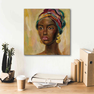 'African Face II' by Silvia Vassileva, Canvas Wall Art,18 x 18