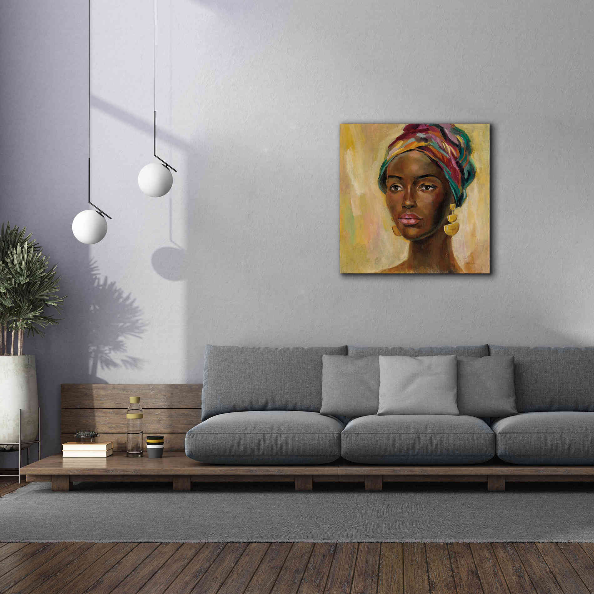 'African Face II' by Silvia Vassileva, Canvas Wall Art,37 x 37