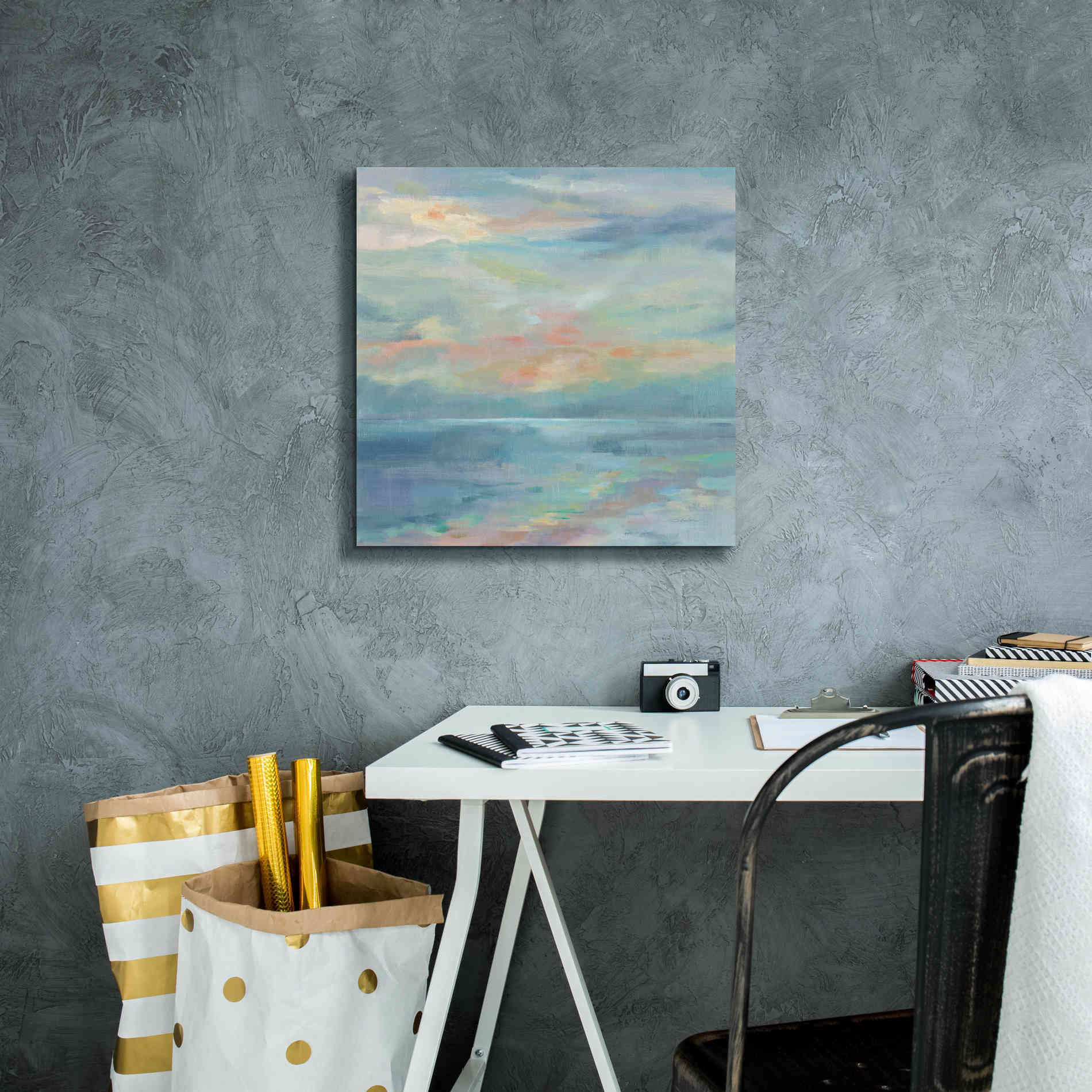 'June Morning by the Sea' by Silvia Vassileva, Canvas Wall Art,18 x 18