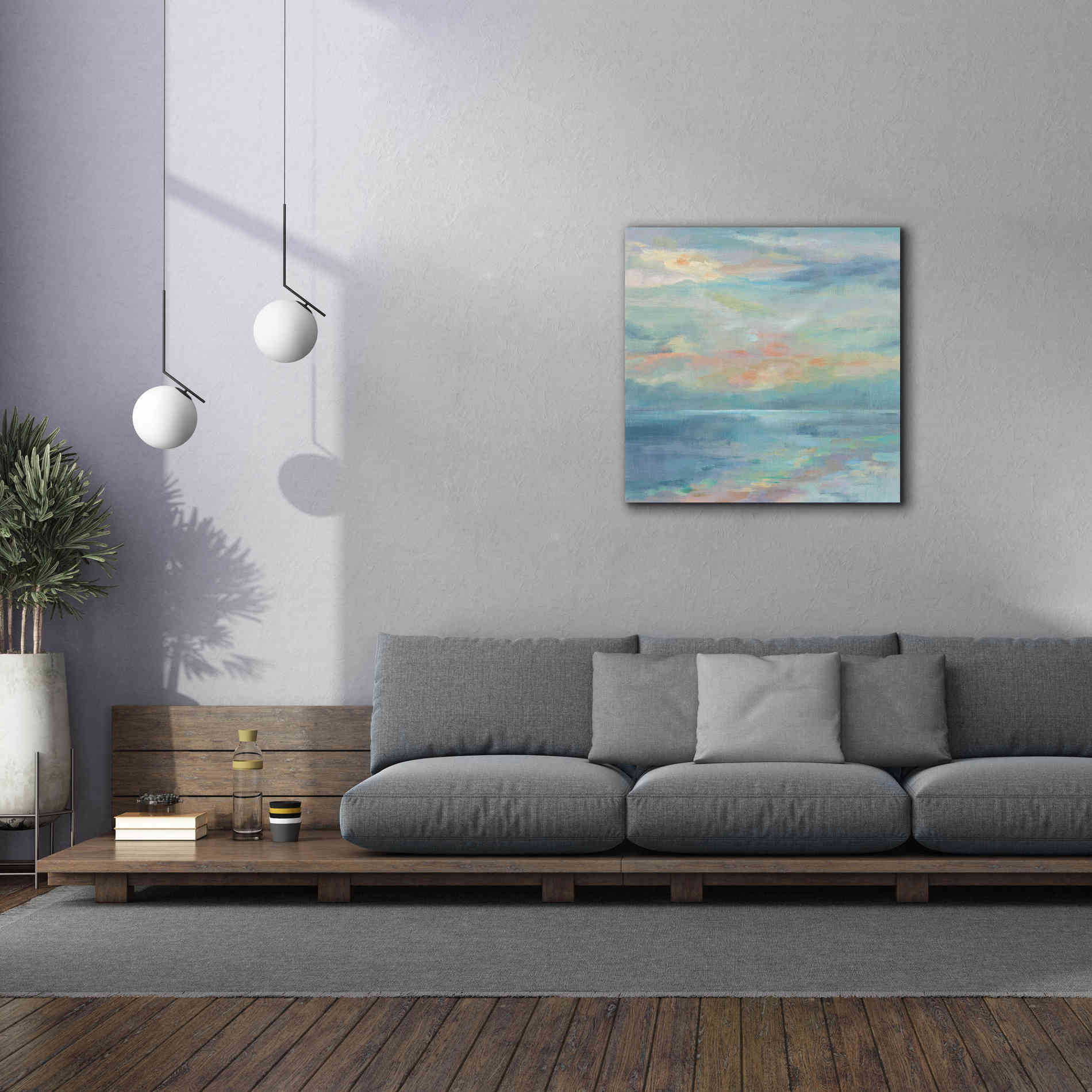 'June Morning by the Sea' by Silvia Vassileva, Canvas Wall Art,37 x 37