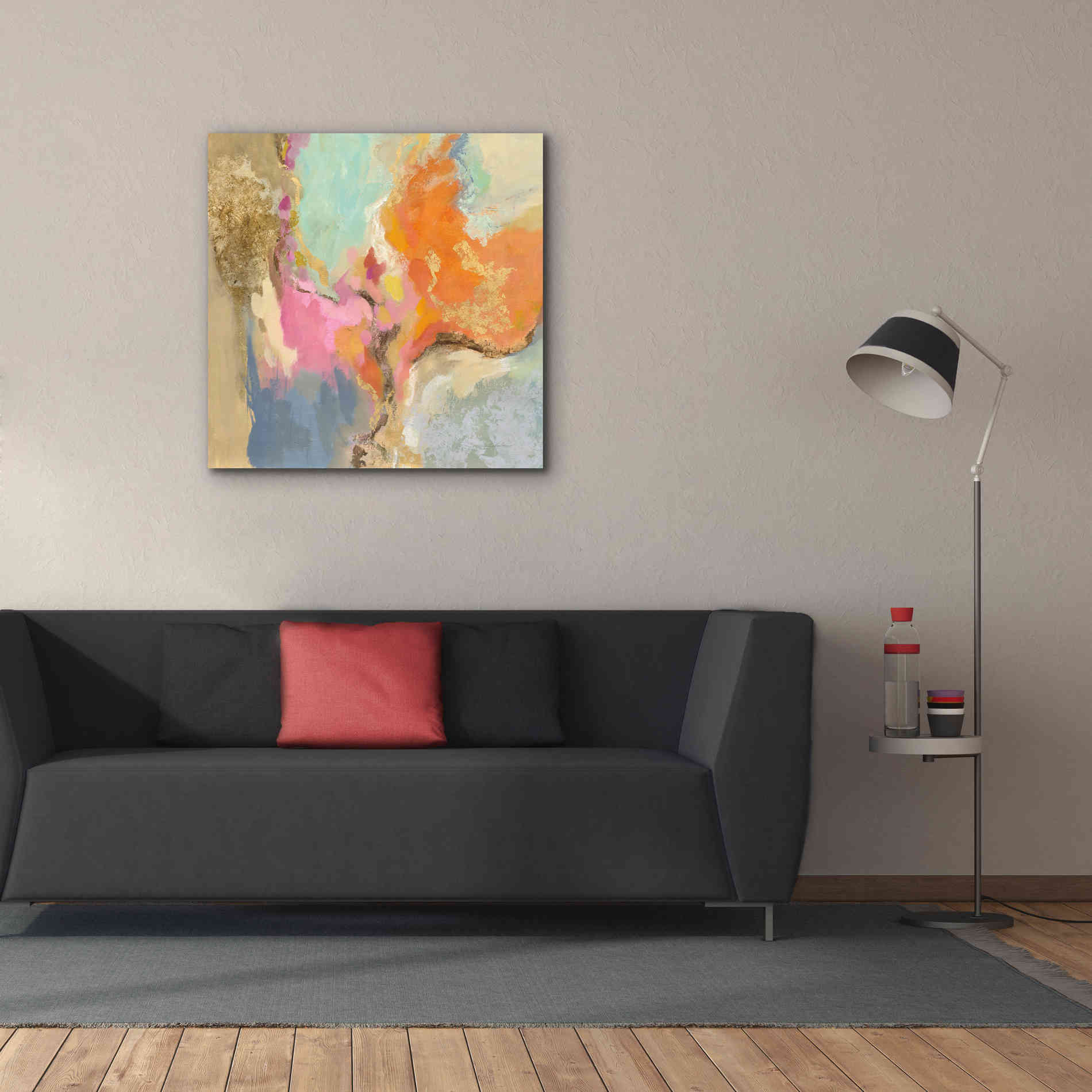 'Tangerine Gold Mid Mod' by Silvia Vassileva, Canvas Wall Art,37 x 37