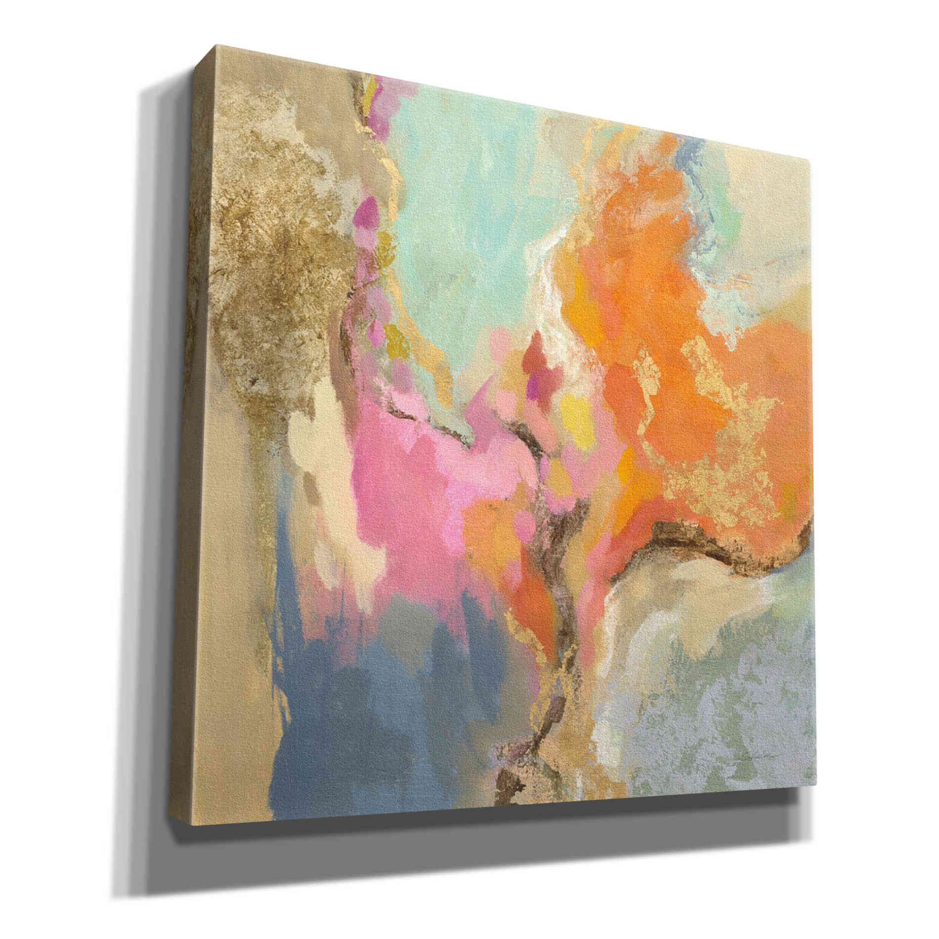 'Tangerine Gold Mid Mod' by Silvia Vassileva, Canvas Wall Art,12x12x1.1x0,18x18x1.1x0,26x26x1.74x0,37x37x1.74x0