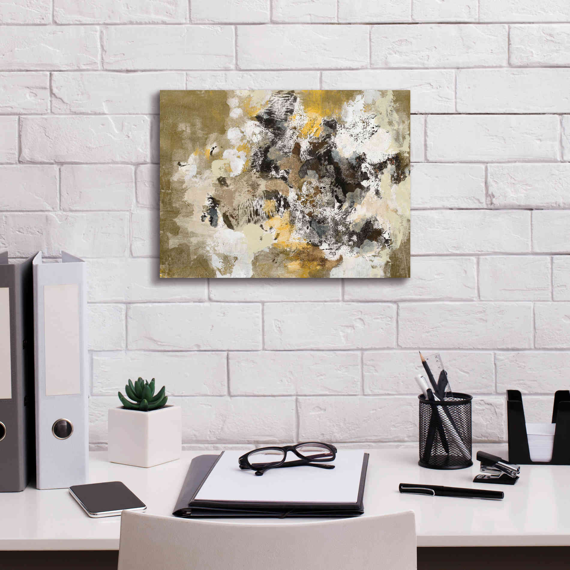 'Leaves on the Asphalt' by Silvia Vassileva, Canvas Wall Art,16 x 12