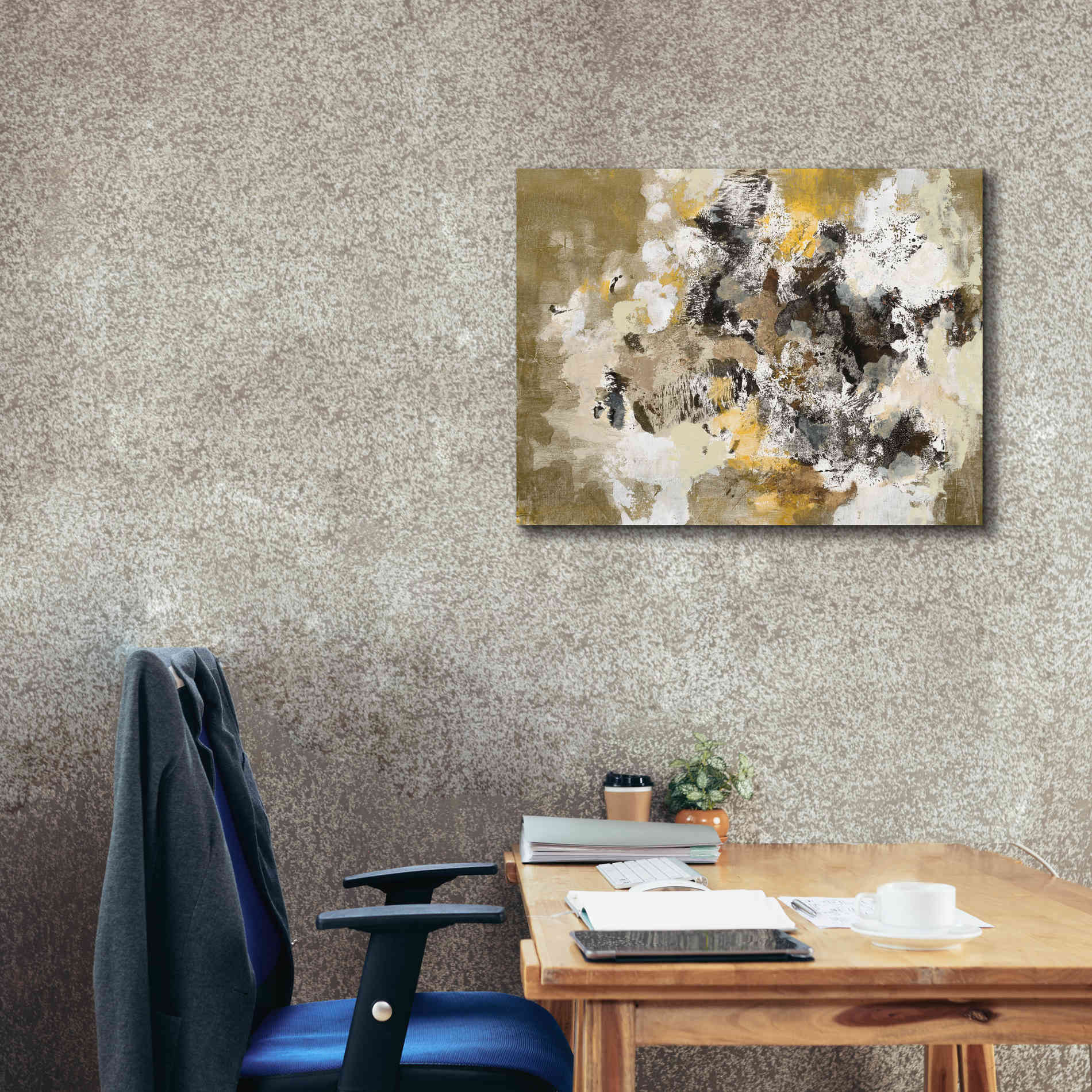 'Leaves on the Asphalt' by Silvia Vassileva, Canvas Wall Art,34 x 26