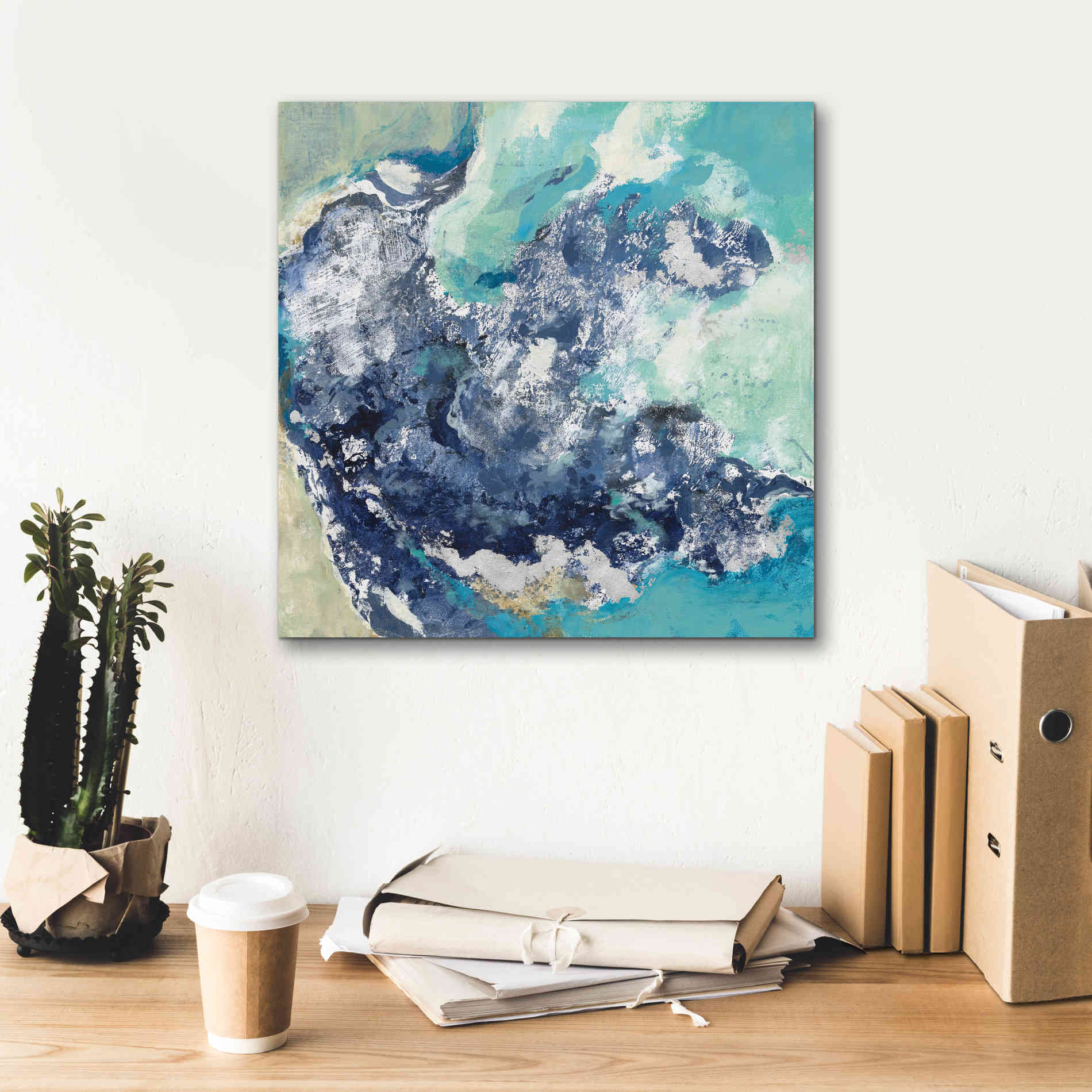 'Turquoise' by Silvia Vassileva, Canvas Wall Art,18 x 18