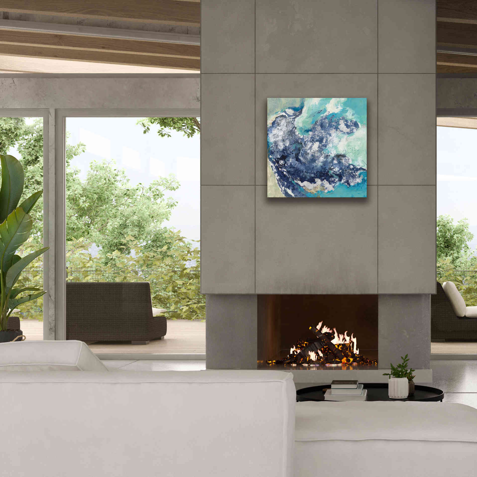 'Turquoise' by Silvia Vassileva, Canvas Wall Art,26 x 26