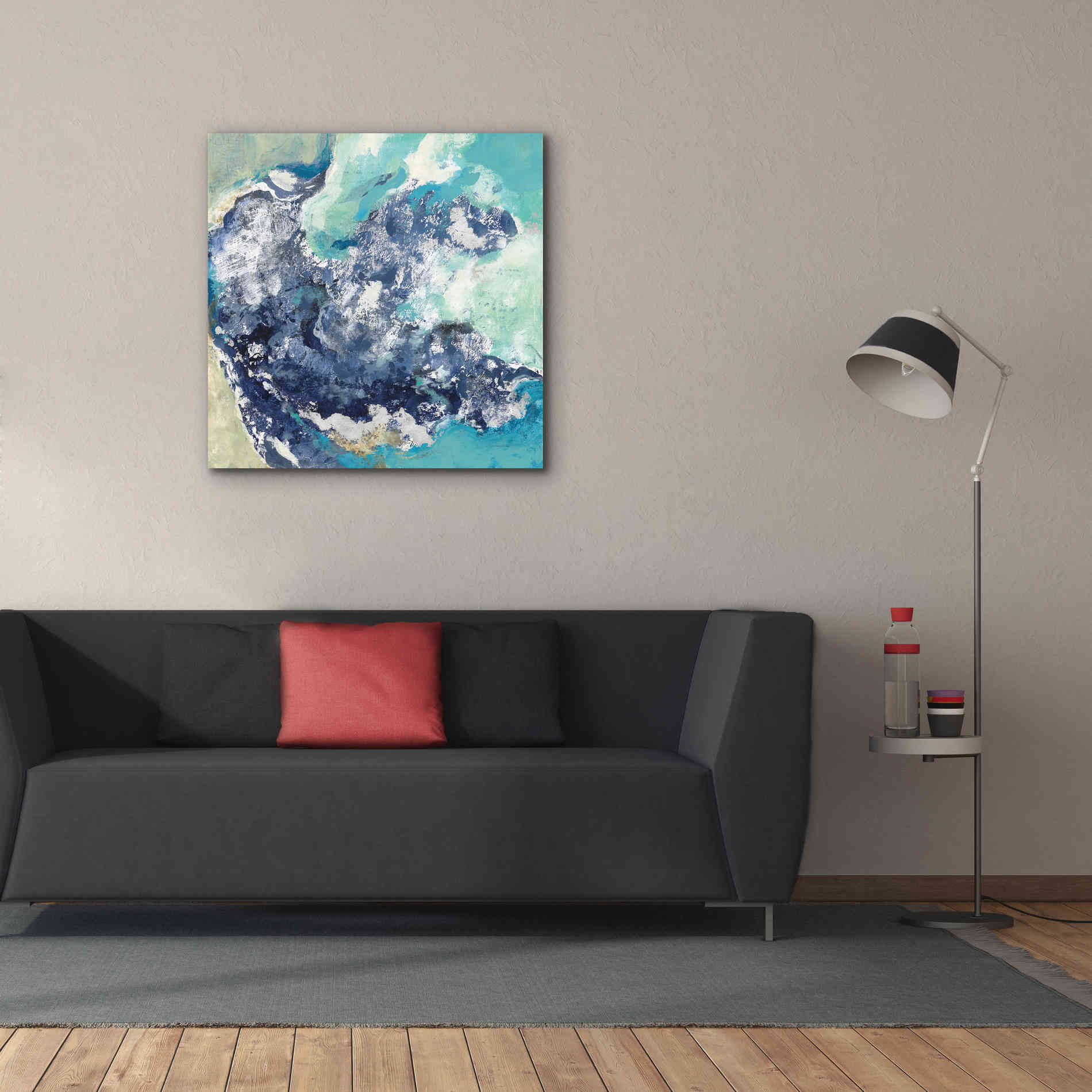 'Turquoise' by Silvia Vassileva, Canvas Wall Art,37 x 37