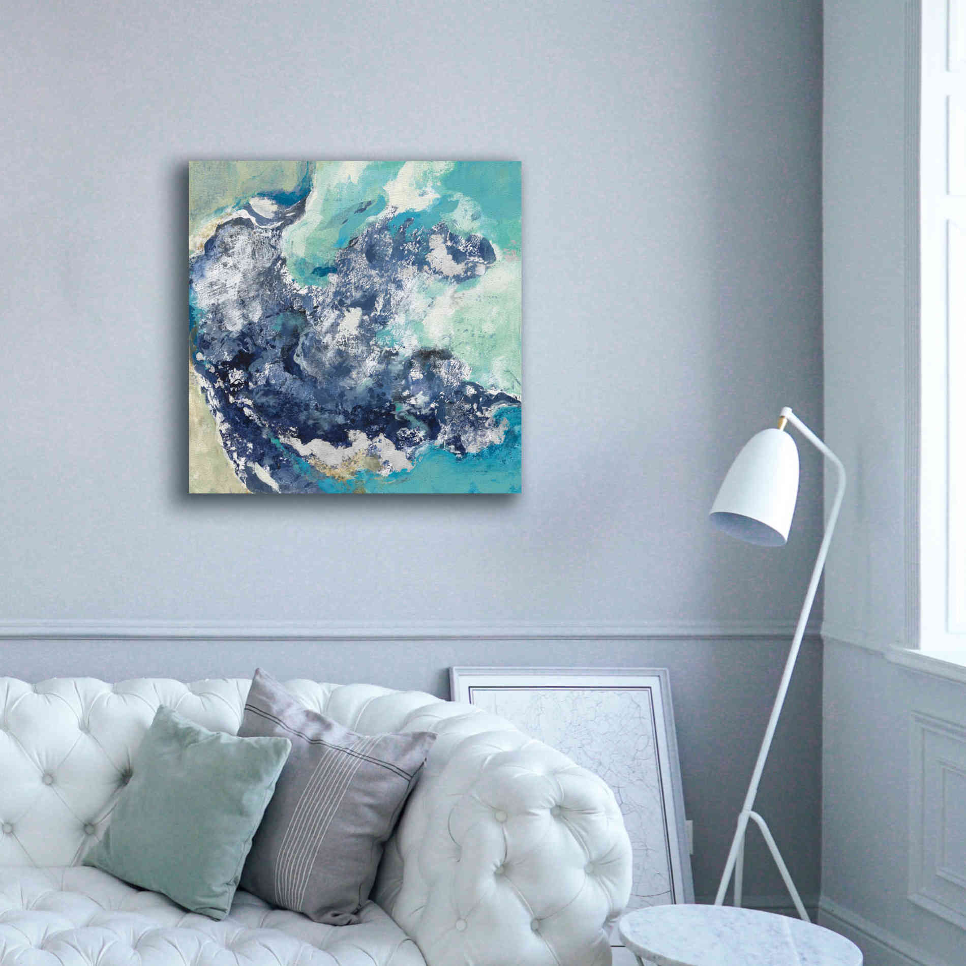'Turquoise' by Silvia Vassileva, Canvas Wall Art,37 x 37