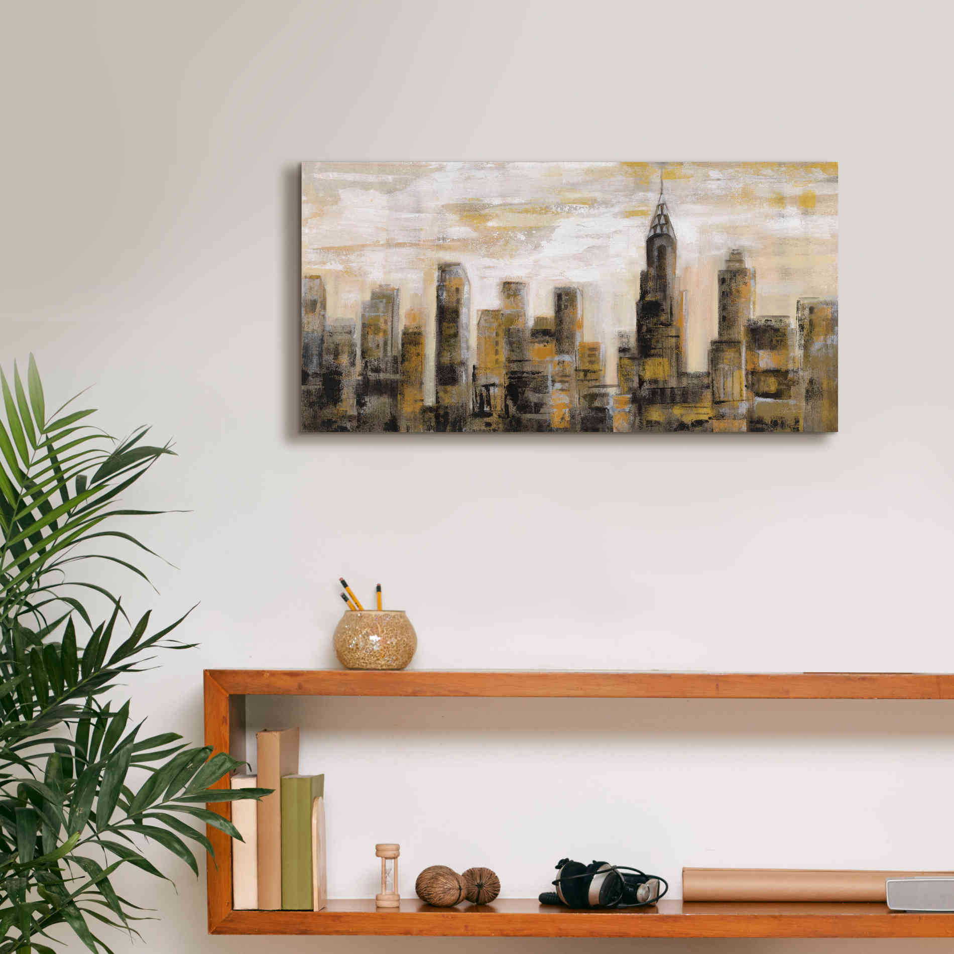 'Manhattan Skyline' by Silvia Vassileva, Canvas Wall Art,24 x 12
