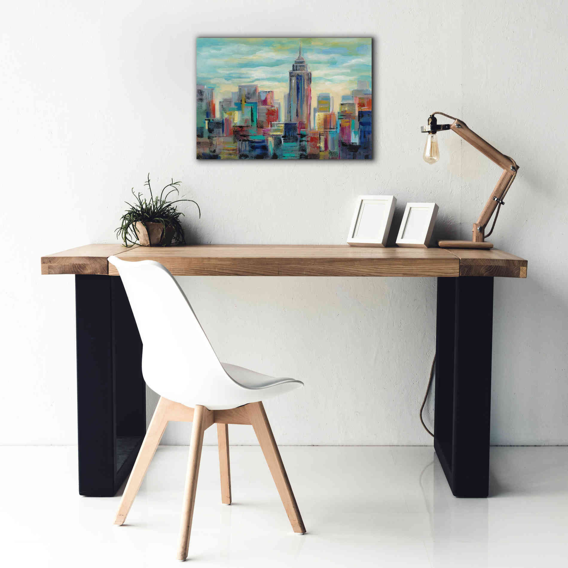 'Colorful Day in Manhattan' by Silvia Vassileva, Canvas Wall Art,26 x 18