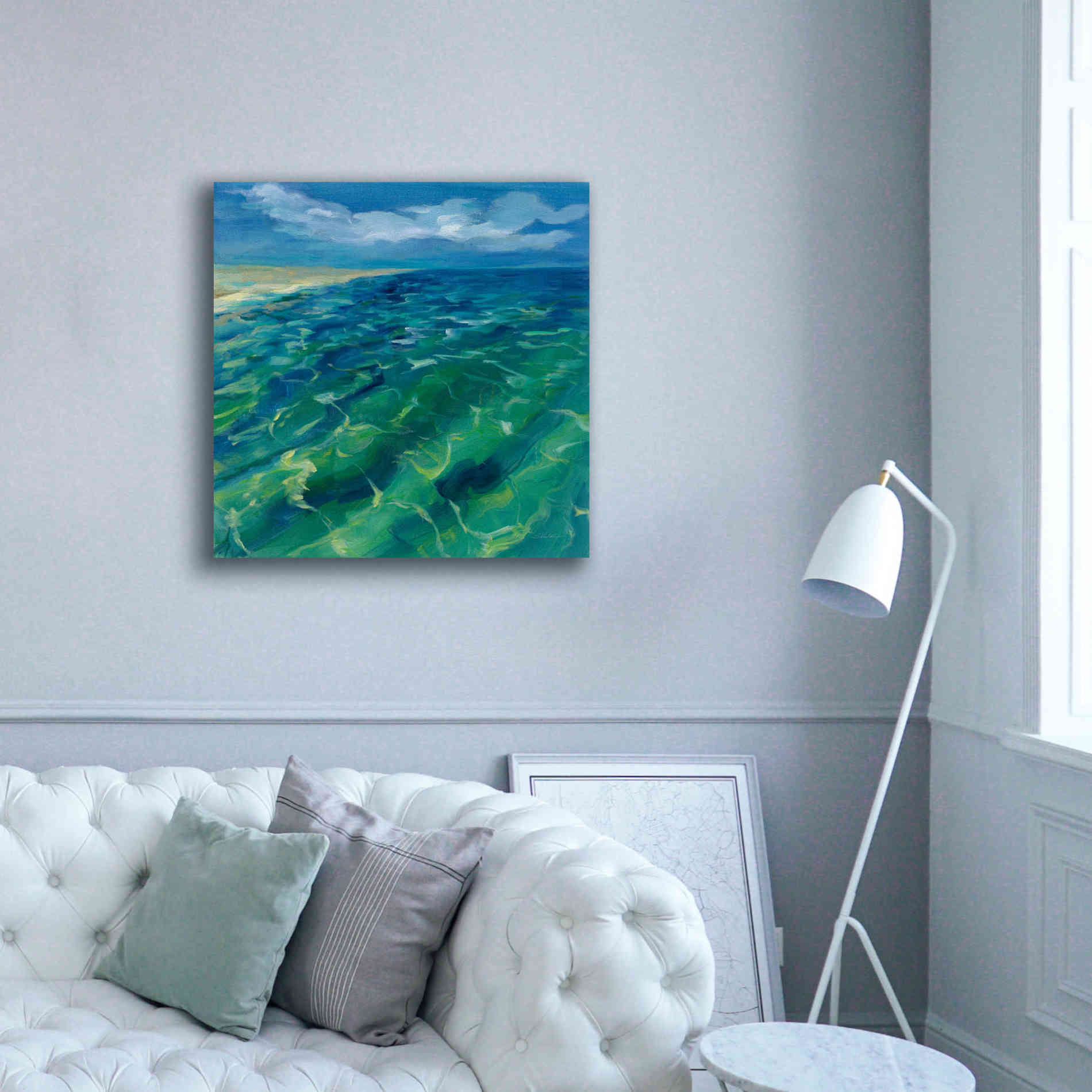 'Sunny Sea Reflections' by Silvia Vassileva, Canvas Wall Art,37 x 37