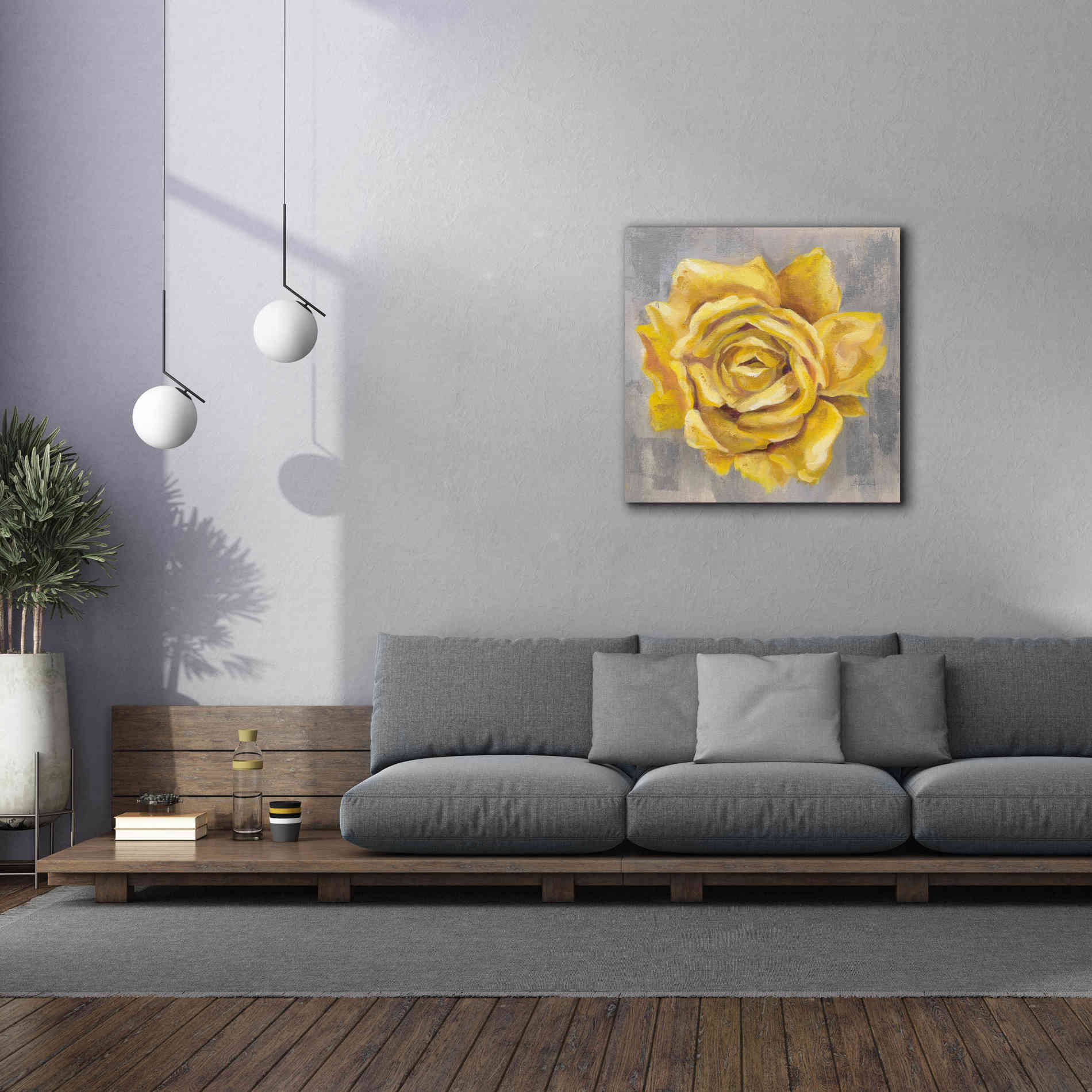'Yellow Roses II' by Silvia Vassileva, Canvas Wall Art,37 x 37
