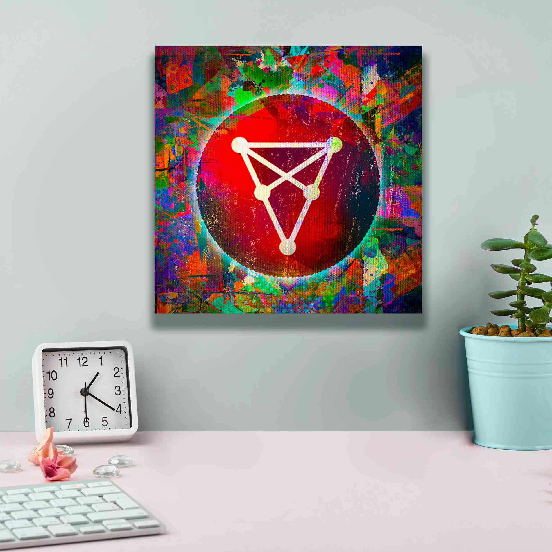 'CHZ Chiliz Crypto,' Canvas Wall Art,12 x 12