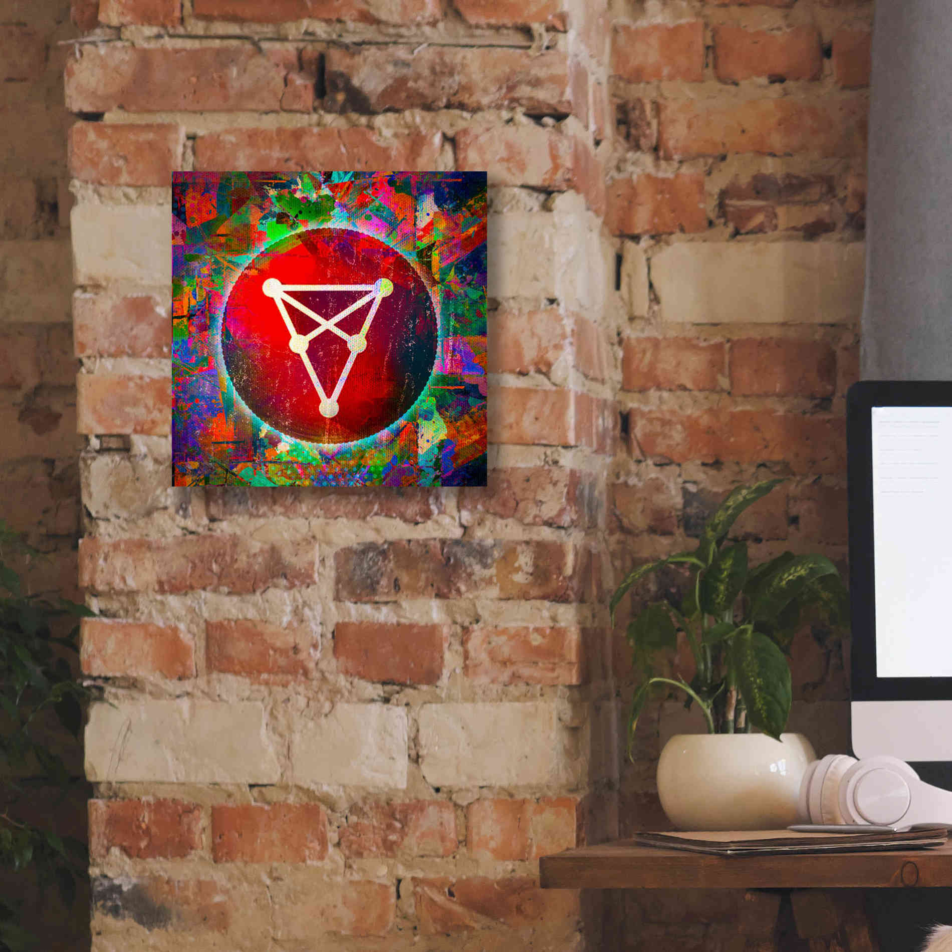 'CHZ Chiliz Crypto,' Canvas Wall Art,12 x 12
