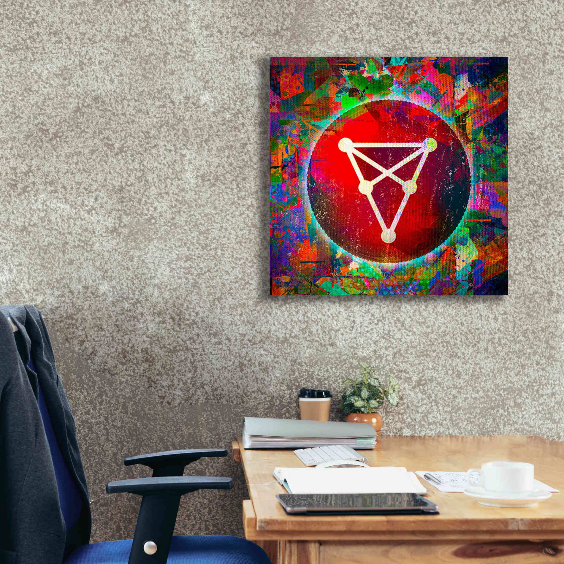 'CHZ Chiliz Crypto,' Canvas Wall Art,26 x 26