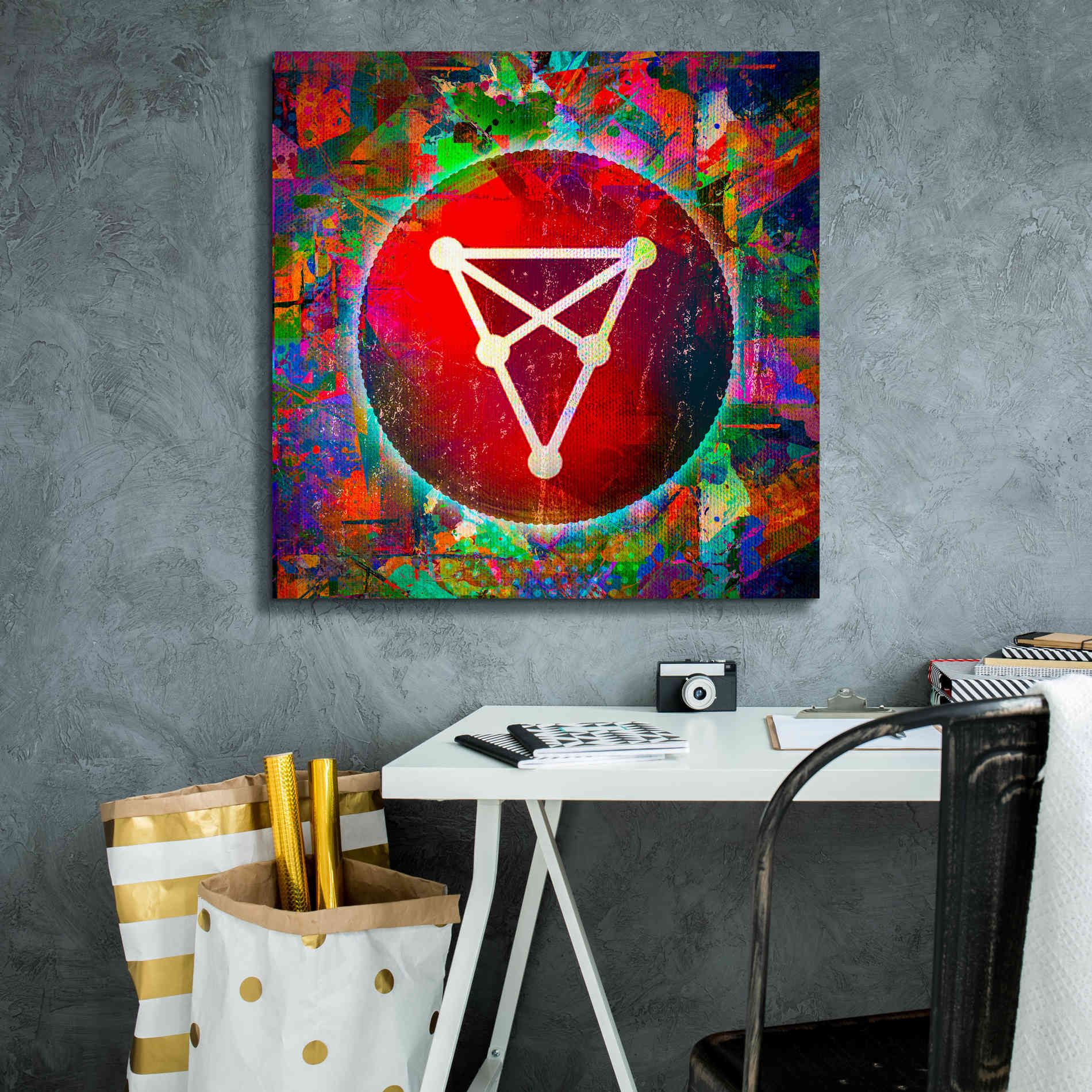 'CHZ Chiliz Crypto,' Canvas Wall Art,26 x 26