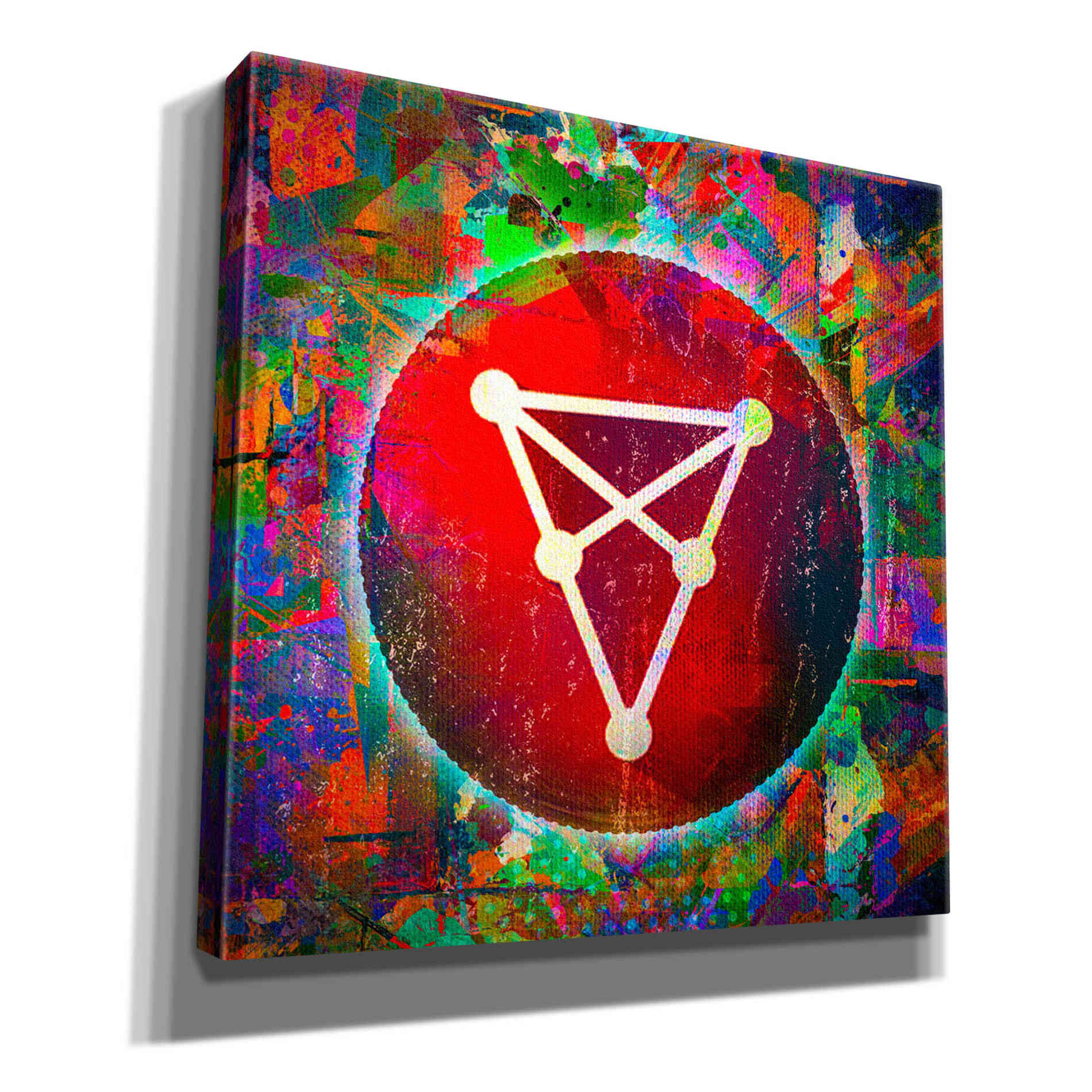 'CHZ Chiliz Crypto,' Canvas Wall Art,12x12x1.1x0,18x18x1.1x0,26x26x1.74x0,37x37x1.74x0