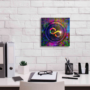 'MATIC Polygon Crypto,' Canvas Wall Art,12 x 12
