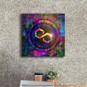 'MATIC Polygon Crypto,' Canvas Wall Art,18 x 18