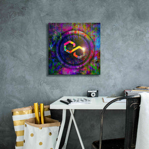 'MATIC Polygon Crypto,' Canvas Wall Art,18 x 18