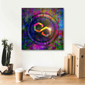 'MATIC Polygon Crypto,' Canvas Wall Art,18 x 18