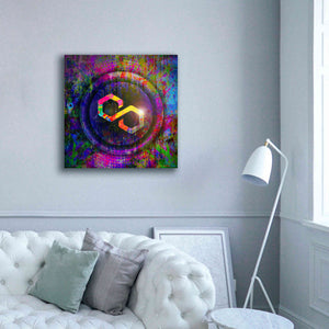 'MATIC Polygon Crypto,' Canvas Wall Art,37 x 37