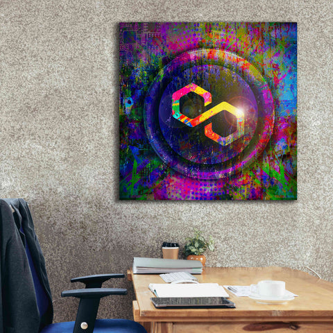 Image of 'MATIC Polygon Crypto,' Canvas Wall Art,37 x 37
