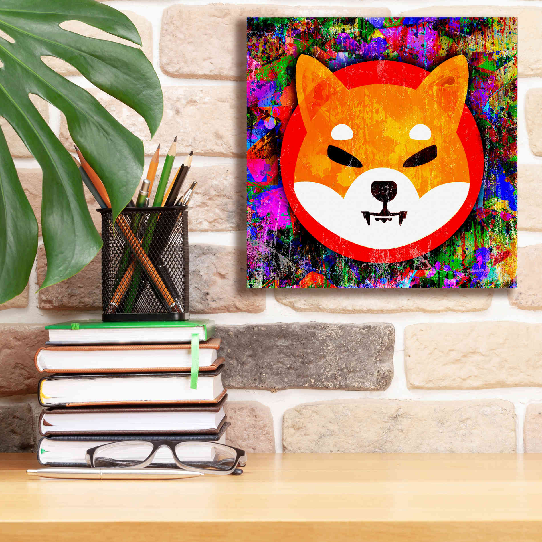 'SHIB Shiba Inu Crypto,' Canvas Wall Art,12 x 12