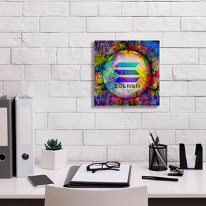 'SOL Solana Crypto,' Canvas Wall Art,12 x 12
