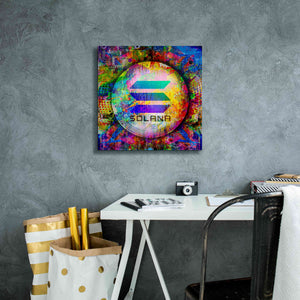 'SOL Solana Crypto,' Canvas Wall Art,18 x 18
