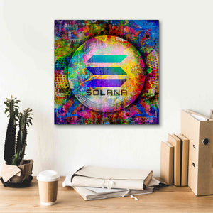 'SOL Solana Crypto,' Canvas Wall Art,18 x 18