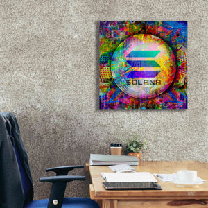 'SOL Solana Crypto,' Canvas Wall Art,26 x 26