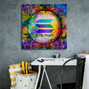 'SOL Solana Crypto,' Canvas Wall Art,26 x 26