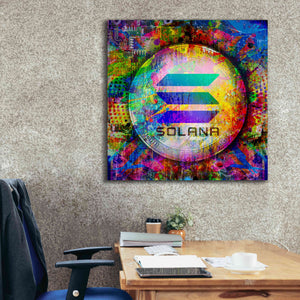 'SOL Solana Crypto,' Canvas Wall Art,37 x 37