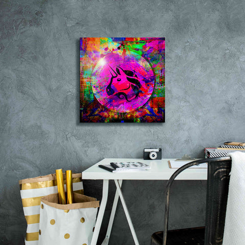 Image of 'UNI Uniswap Crypto,' Canvas Wall Art,18 x 18