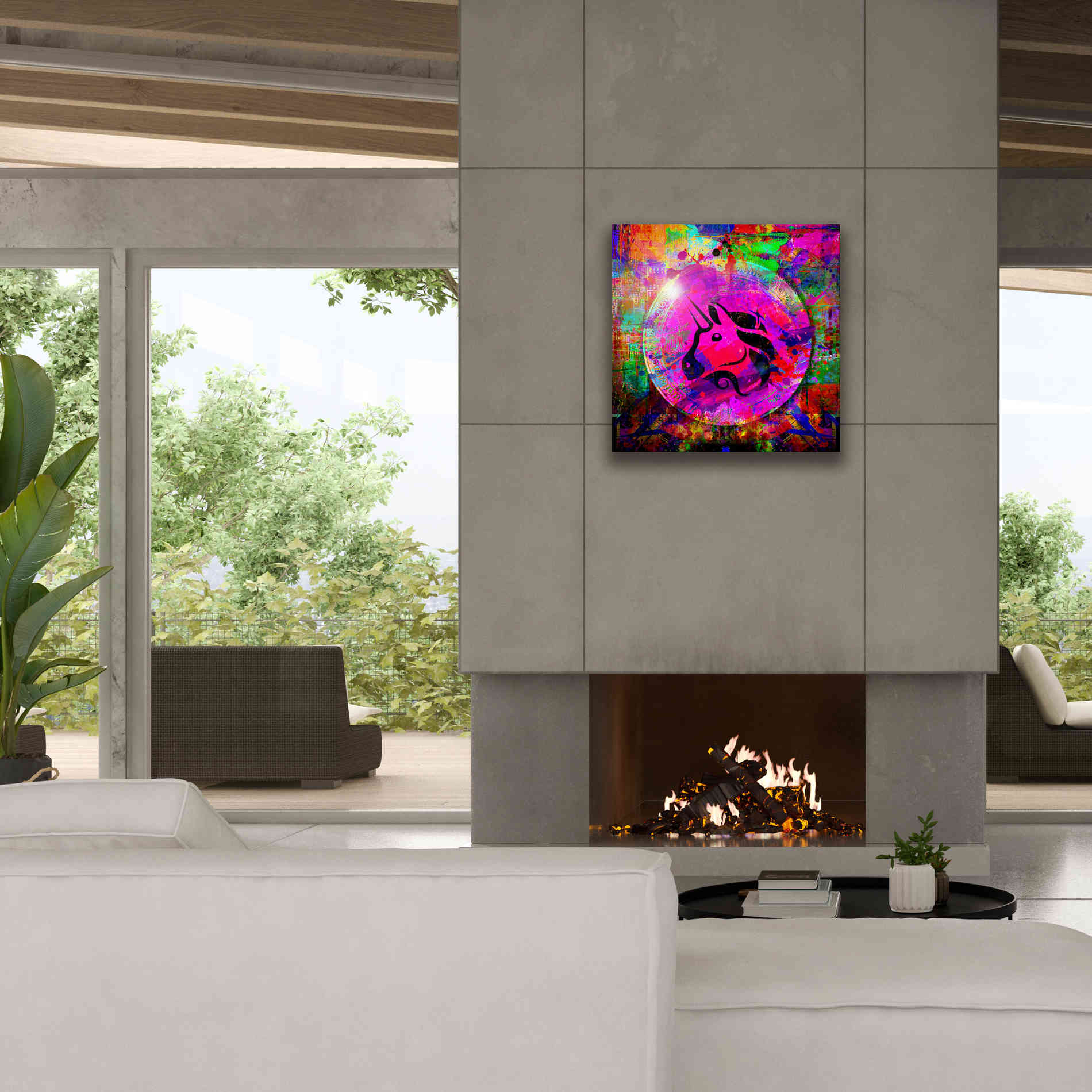 'UNI Uniswap Crypto,' Canvas Wall Art,26 x 26