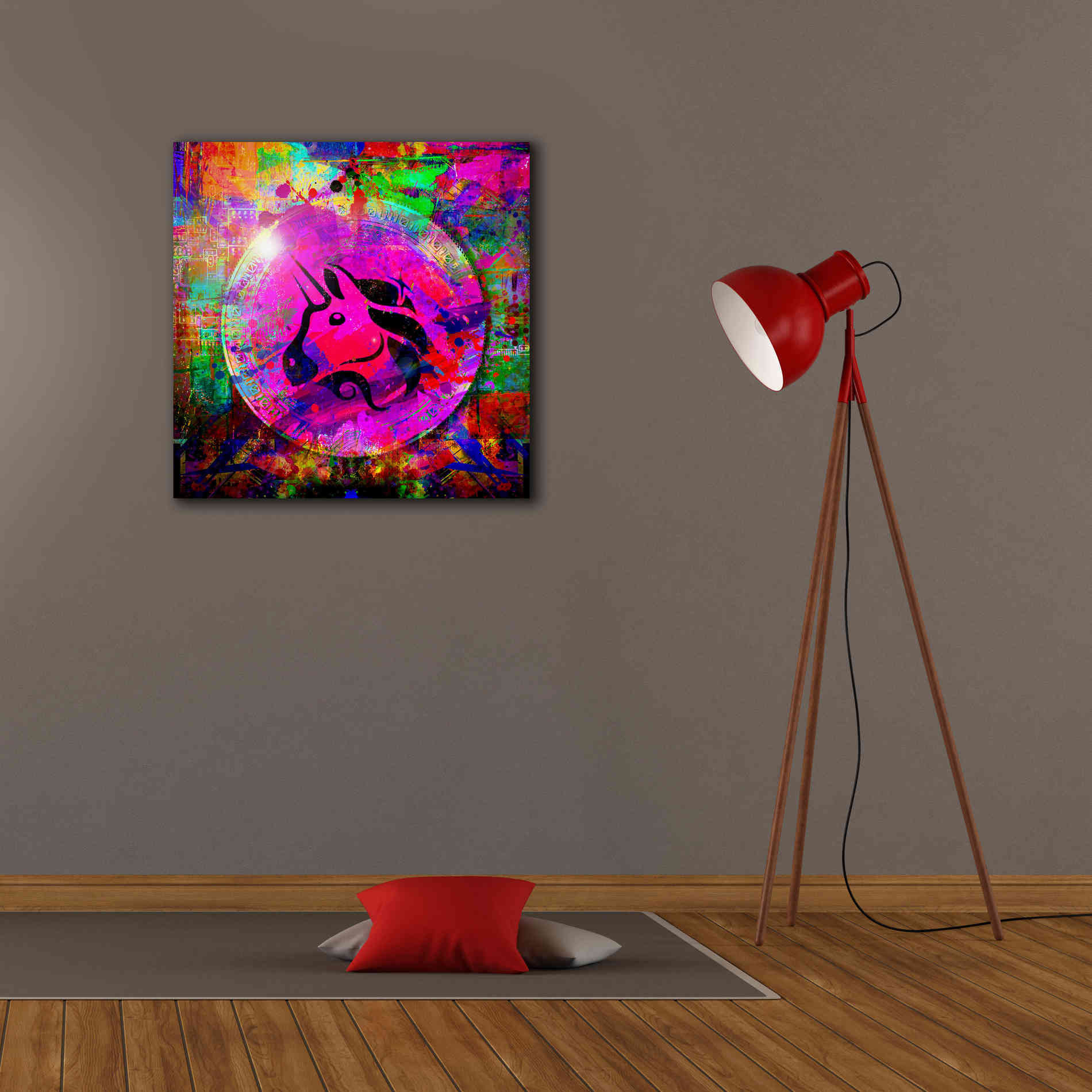 'UNI Uniswap Crypto,' Canvas Wall Art,26 x 26