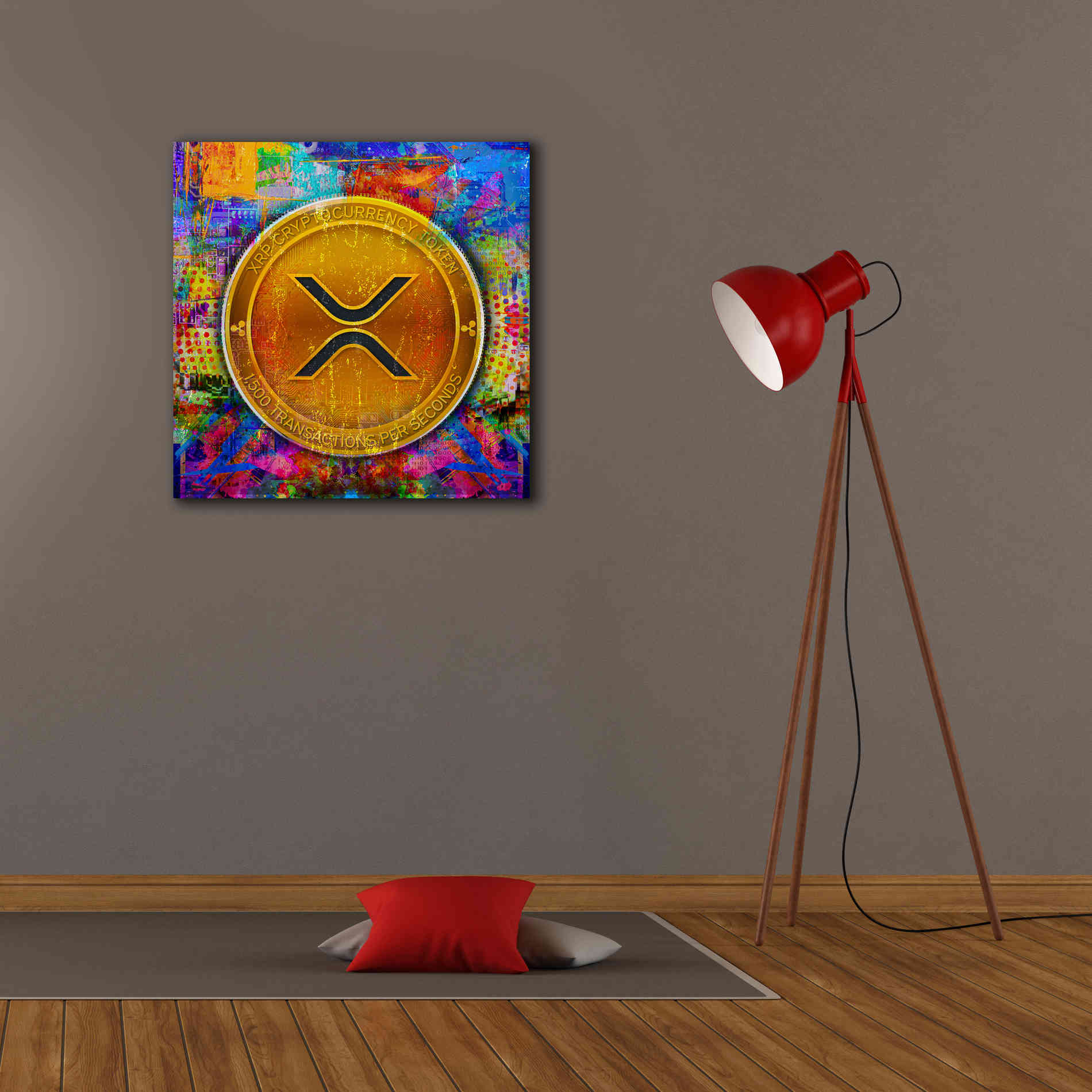 'XRP Crypto,' Canvas Wall Art,26 x 26