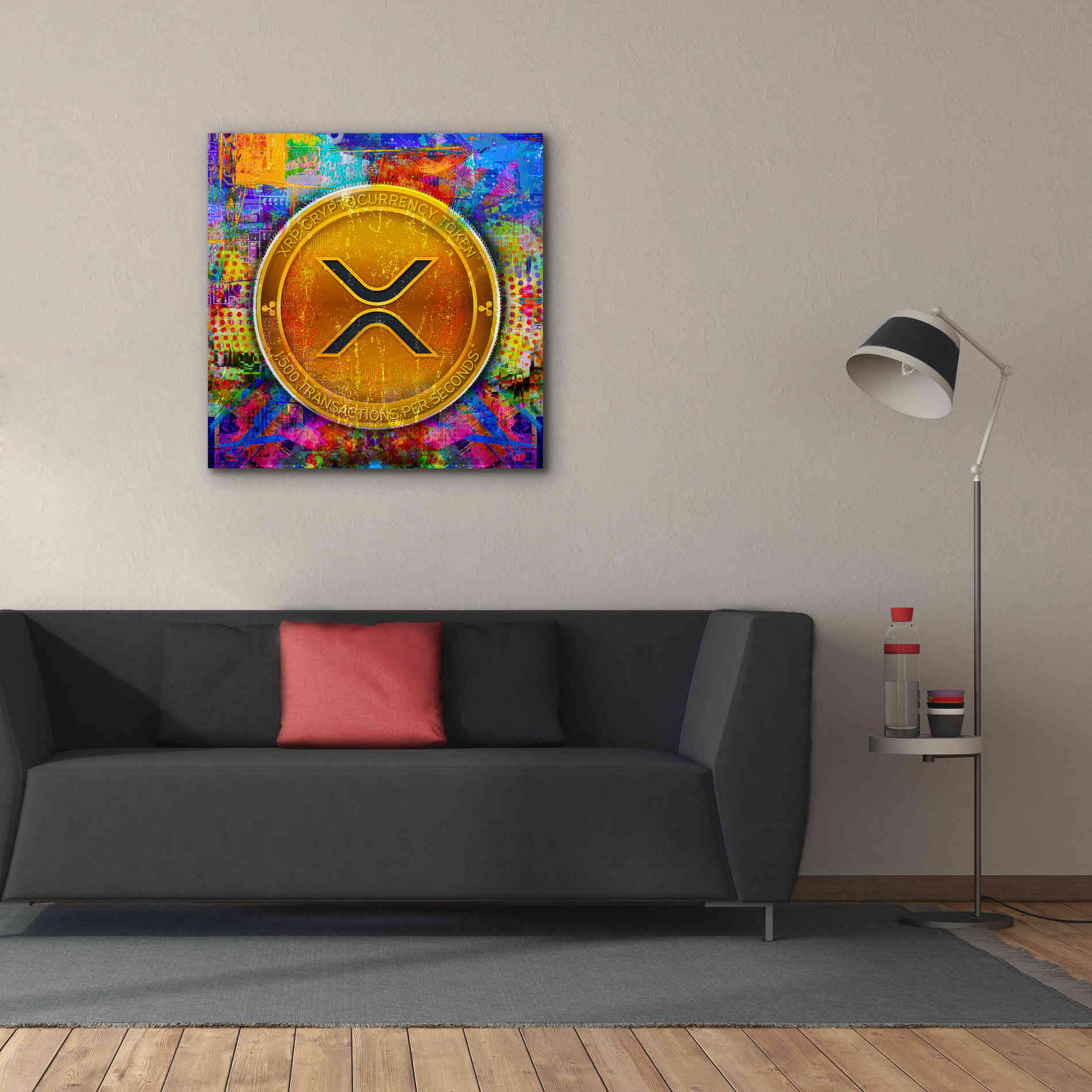 'XRP Crypto,' Canvas Wall Art,37 x 37