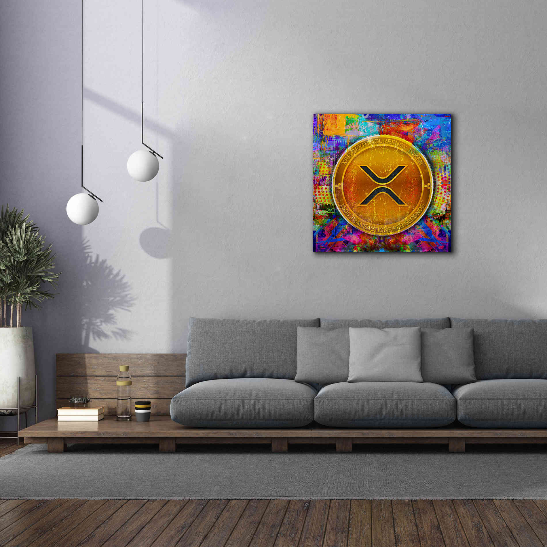 'XRP Crypto,' Canvas Wall Art,37 x 37