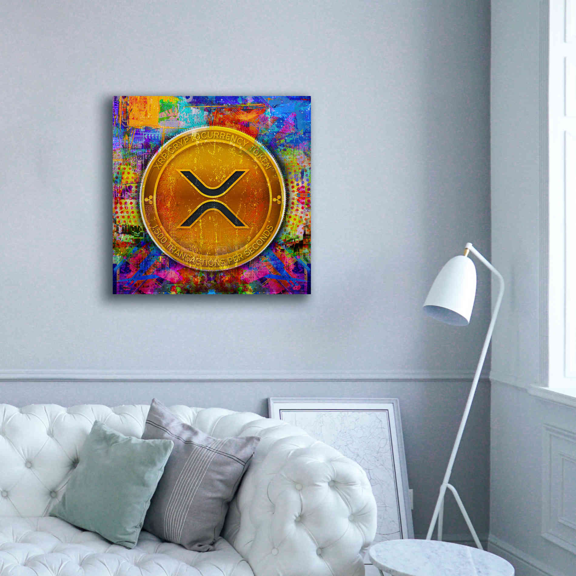 'XRP Crypto,' Canvas Wall Art,37 x 37