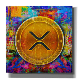'XRP Crypto,' Canvas Wall Art,12x12x1.1x0,18x18x1.1x0,26x26x1.74x0,37x37x1.74x0