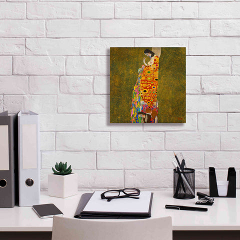 Image of Epic Art 'Hope II' by Gustav Klimt, Canvas Wall Art,12 x 12