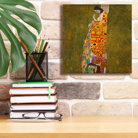 Image of Epic Art 'Hope II' by Gustav Klimt, Canvas Wall Art,12 x 12