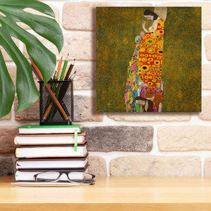 Epic Art 'Hope II' by Gustav Klimt, Canvas Wall Art,12 x 12