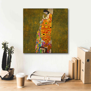 Epic Art 'Hope II' by Gustav Klimt, Canvas Wall Art,18 x 18